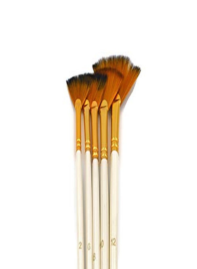 ArtBee® ArtBee Painting Brushes Set for Acrylic, Oil and Watercolor Painting (Fan Brushes with Sponge-Set of 6) - Image 3